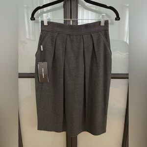 Dolce & Gabbana Women's Gray Wool Pencil Skirt, Made in Italy